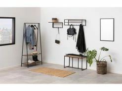 Coupon 👏 The Lodge Wandgarderobe Seaford - 77/22/28 cm in schwarz 🔔 12 Coupon 👏 The Lodge Wandgarderobe Seaford - 77/22/28 cm in schwarz 🔔 -Garderoben Verkaufsgeschäft 0000094340 3 milieu
