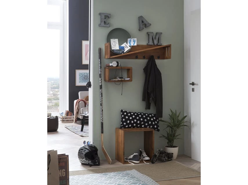 Budget ⭐ Coraggio Forma Wandgarderobe - 90/20/20 cm in braun 🔥 9 Budget ⭐ Coraggio Forma Wandgarderobe - 90/20/20 cm in braun 🔥 – Bild 7