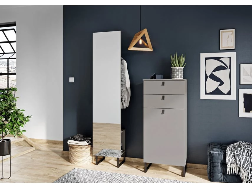Brandneu 🛒 Garderobe Vito Hallway - 53/194/35 cm in grau 🤩 3 Brandneu 🛒 Garderobe Vito Hallway - 53/194/35 cm in grau 🤩