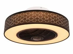 Coupon 👏 Deckenleuchte mit Ventilator Rosario 1 - 24/55 cm in schwarz ✨