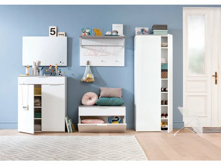 Brandneu 🎉 Vivre Garderobenpaneel Galaverna - 90/60/35 cm in weiß 🔔 4 Brandneu 🎉 Vivre Garderobenpaneel Galaverna - 90/60/35 cm in weiß 🔔 – Bild 2