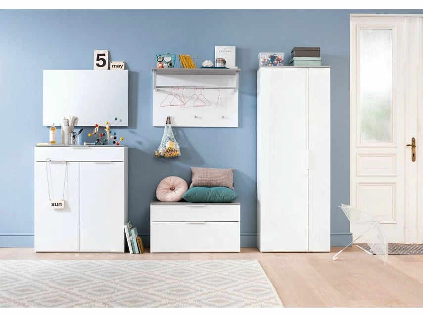 Brandneu 🎉 Vivre Garderobenpaneel Galaverna - 90/60/35 cm in weiß 🔔 5 Brandneu 🎉 Vivre Garderobenpaneel Galaverna - 90/60/35 cm in weiß 🔔 – Bild 3