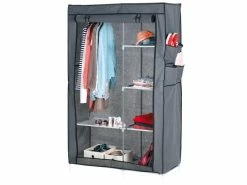 Am billigsten 🛒 Vivre Stoffschrank Sven - 105/170/45 cm in grau 🎁 -Garderoben Verkaufsgeschäft 6219197 0513655 2 23466932
