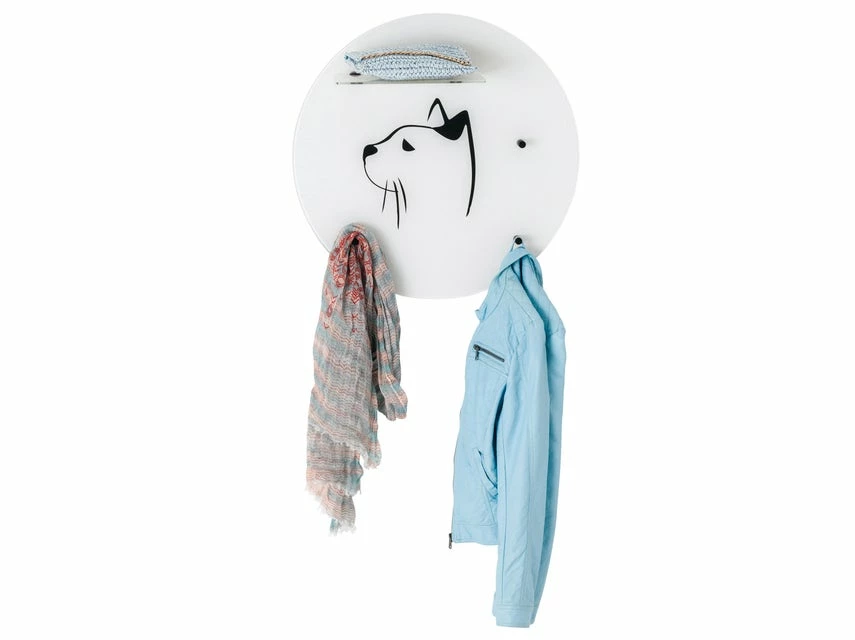 Angebote ❤️ Wandgarderobe Katze - 60/60/16,5 cm in weiß 🧨 4 Angebote ❤️ Wandgarderobe Katze - 60/60/16,5 cm in weiß 🧨 – Bild 2