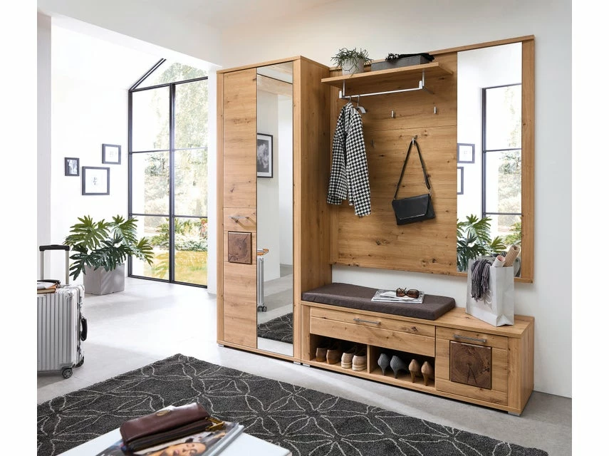 Brandneu 👏 Garderobenpaneel Vito Tira - 135/138/29 cm in braun ✨ 5 Brandneu 👏 Garderobenpaneel Vito Tira - 135/138/29 cm in braun ✨ – Bild 3