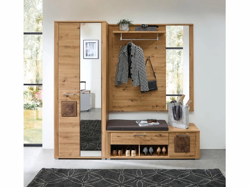 Brandneu 👏 Garderobenpaneel Vito Tira - 135/138/29 cm in braun ✨ 4 Brandneu 👏 Garderobenpaneel Vito Tira - 135/138/29 cm in braun ✨ – Bild 2