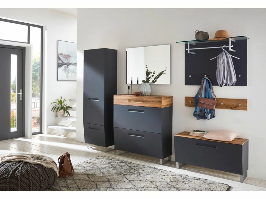 Budget ⭐ Garderobenpaneel Mondo Mirar - 94/64/29 cm in grau ⭐ – Bild 2